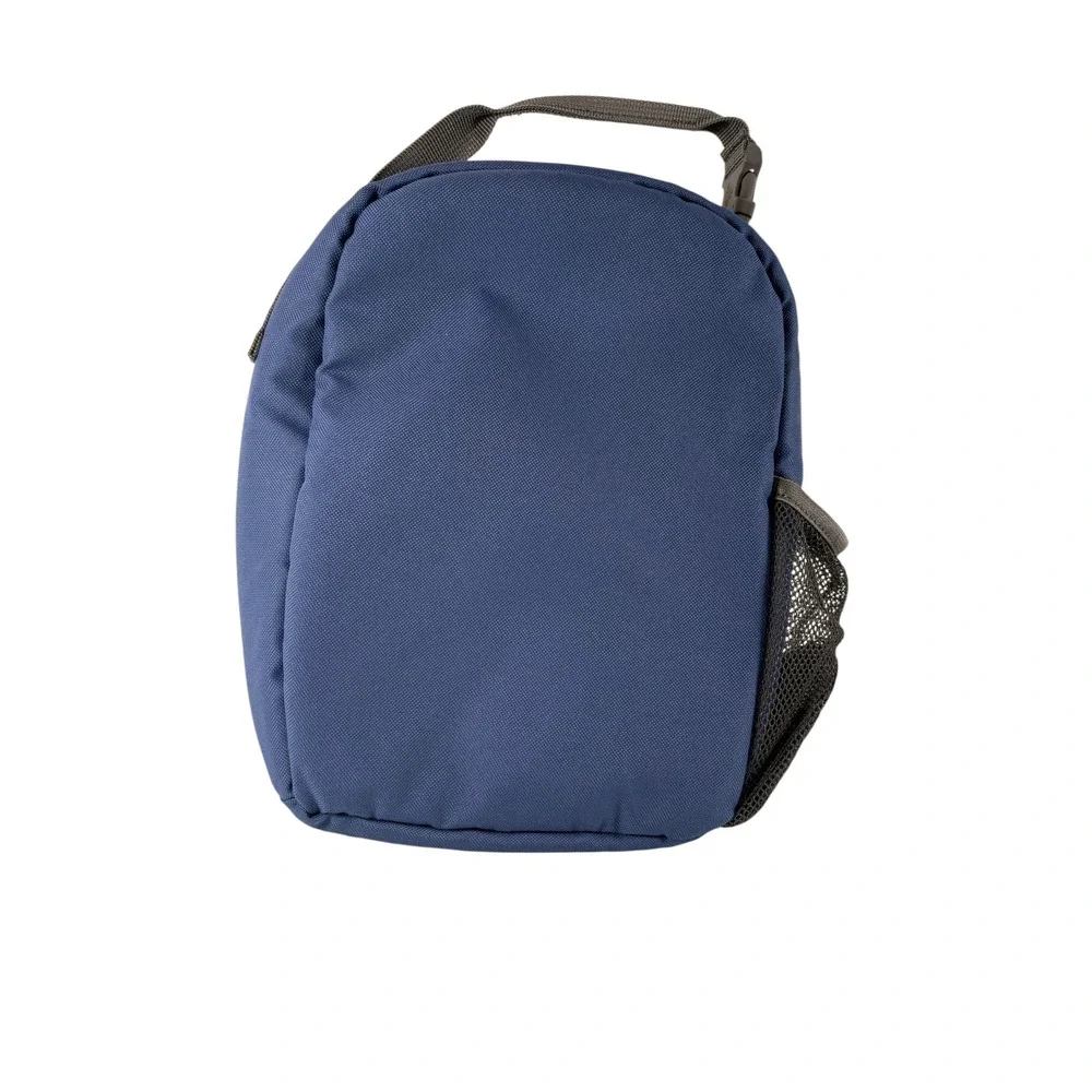Lands End Lunch Box Kids OS Navy Blue Excellent Insulated Buckle Handle Bag